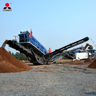 gas powered mineral recycling tyre mobile cone stone crusher plant